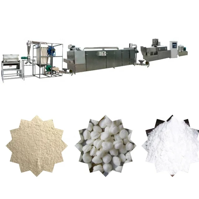 Automatic Potato starch corn starch production equipment twin screw extruder modified starch making machine