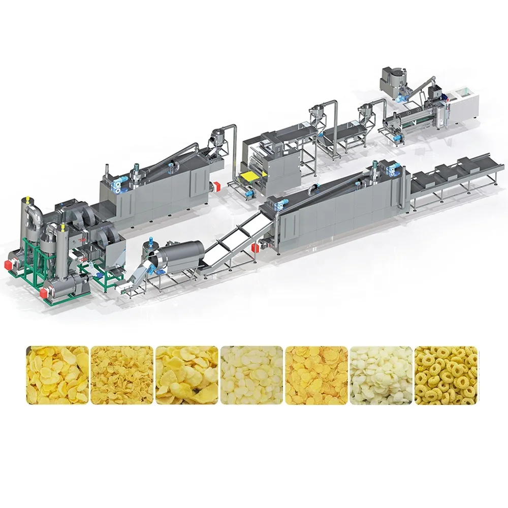 Hot Selling Automatic Corn Flakes Breakfast Cereal Production Line Making Machine