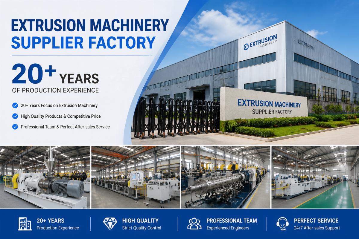 Extrusion machinery supplier factory with 20+ years of production experience
